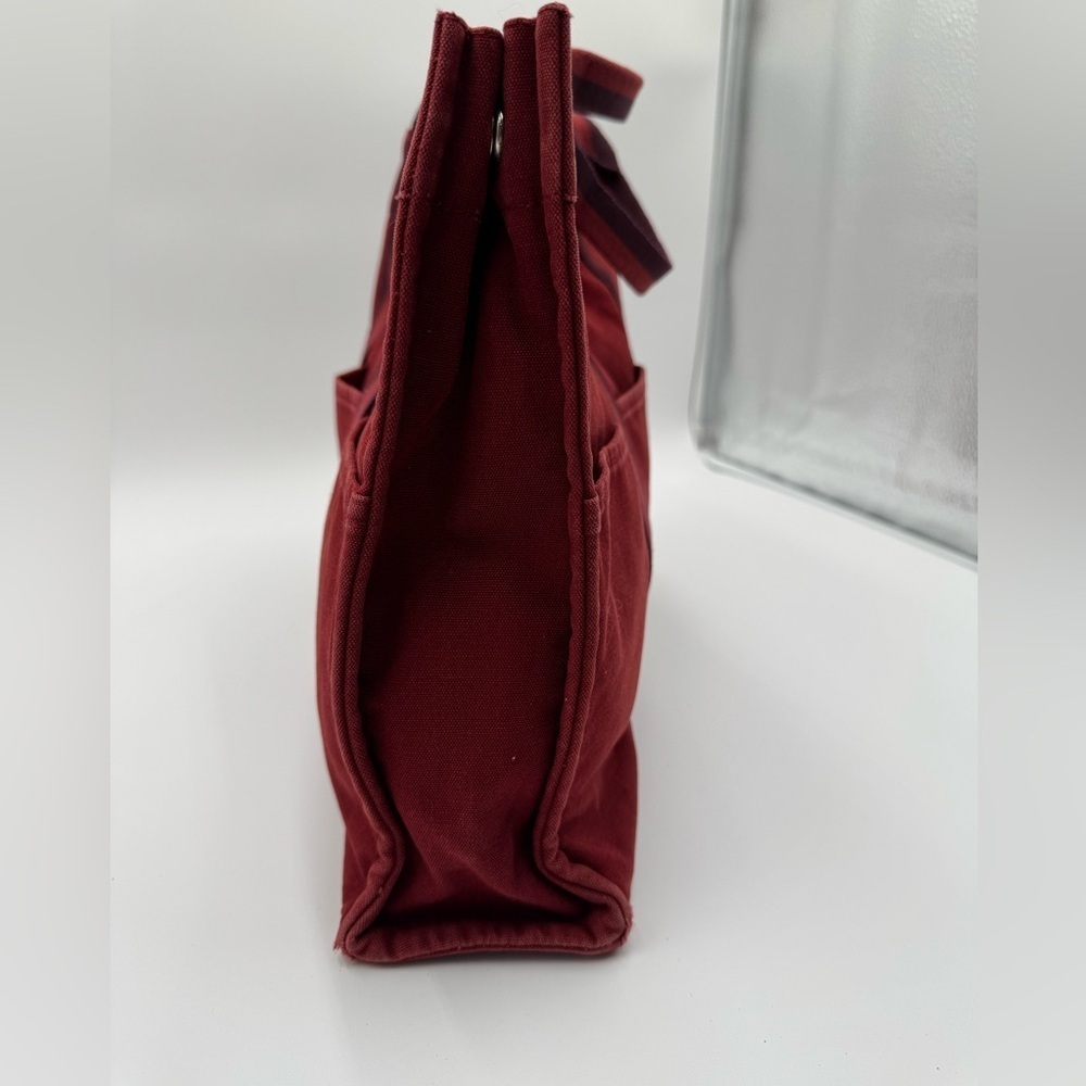 Hermès Fourre Tout GM Canvas Tote Red Burgundy Authentic - Picture 14 of 14